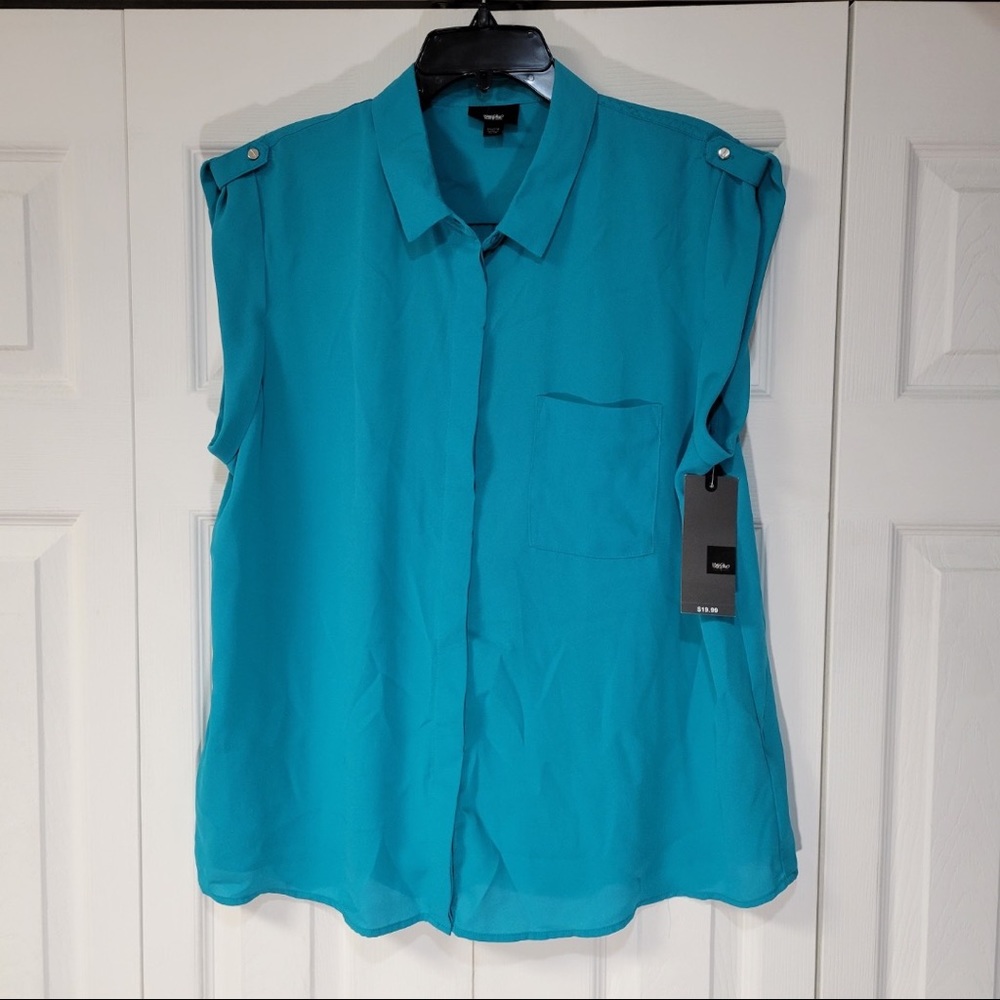 New Mossimo Teal Blue top size xxl women